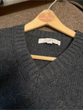 Women’s LOFT Charcoal Crewneck Chunky Knit Sweater